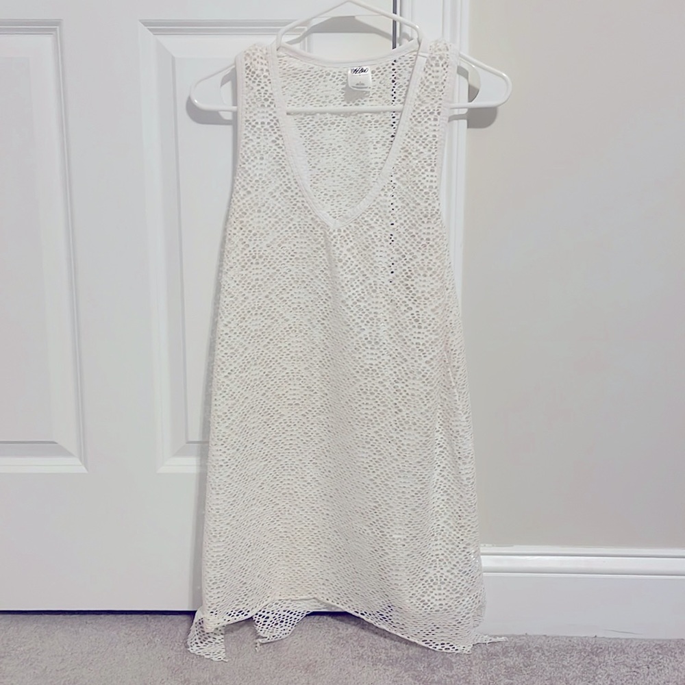 Mossimo - White Swim Coverup with holes V-neck  - Small